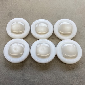 Perlmutt knöpfe ivory und beige mit einem matten Rand 26 mm im 6er Set