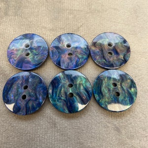 Glossy buttons galaxy shimmer 19mm a set of 6