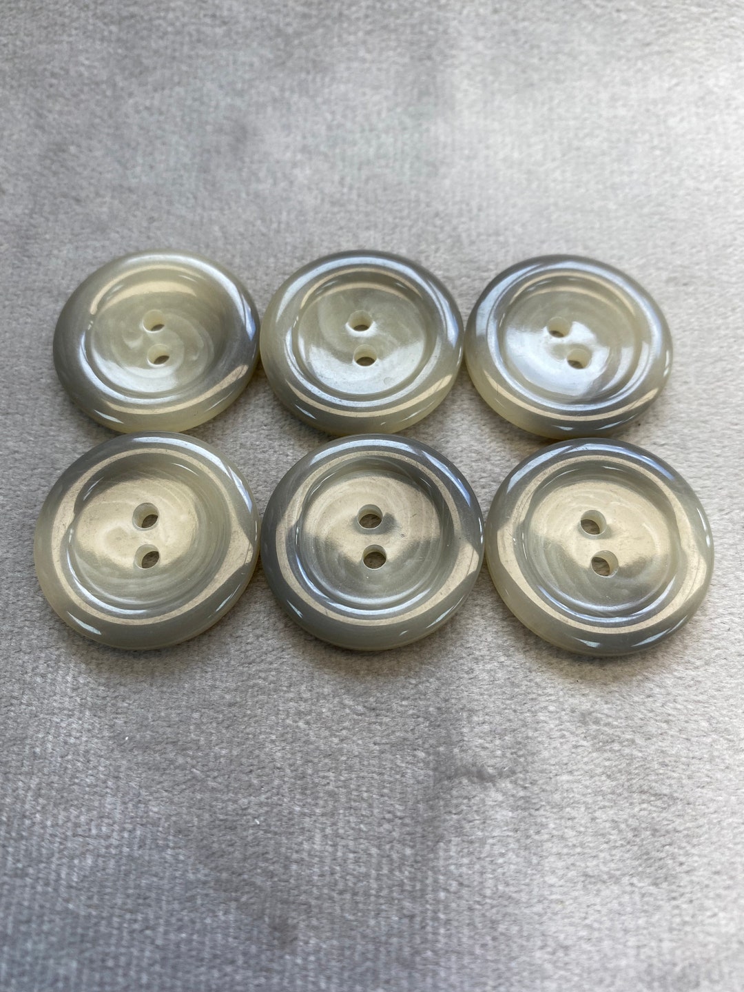 Obre Buttons Ombre Buttons Grey Glossy Finish 22mm a Set of 6 - Etsy