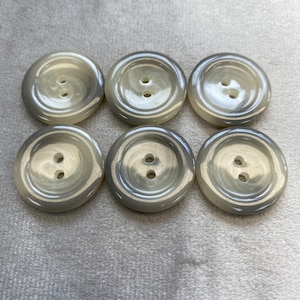 Botones ombré acabado gris brillante 22 mm juego de 6