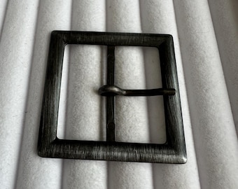 Gunmetal Belt Buckle: 40mm Square Metal Buckle for Leathercraft