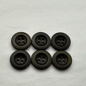 Olive Green Corozo Buttons 15mm - Set of 6