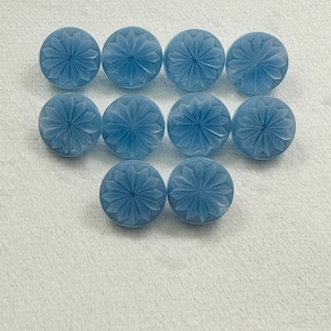 Botones azules de 15 mm con diseño de vástago de estrella perlado, juego de 10