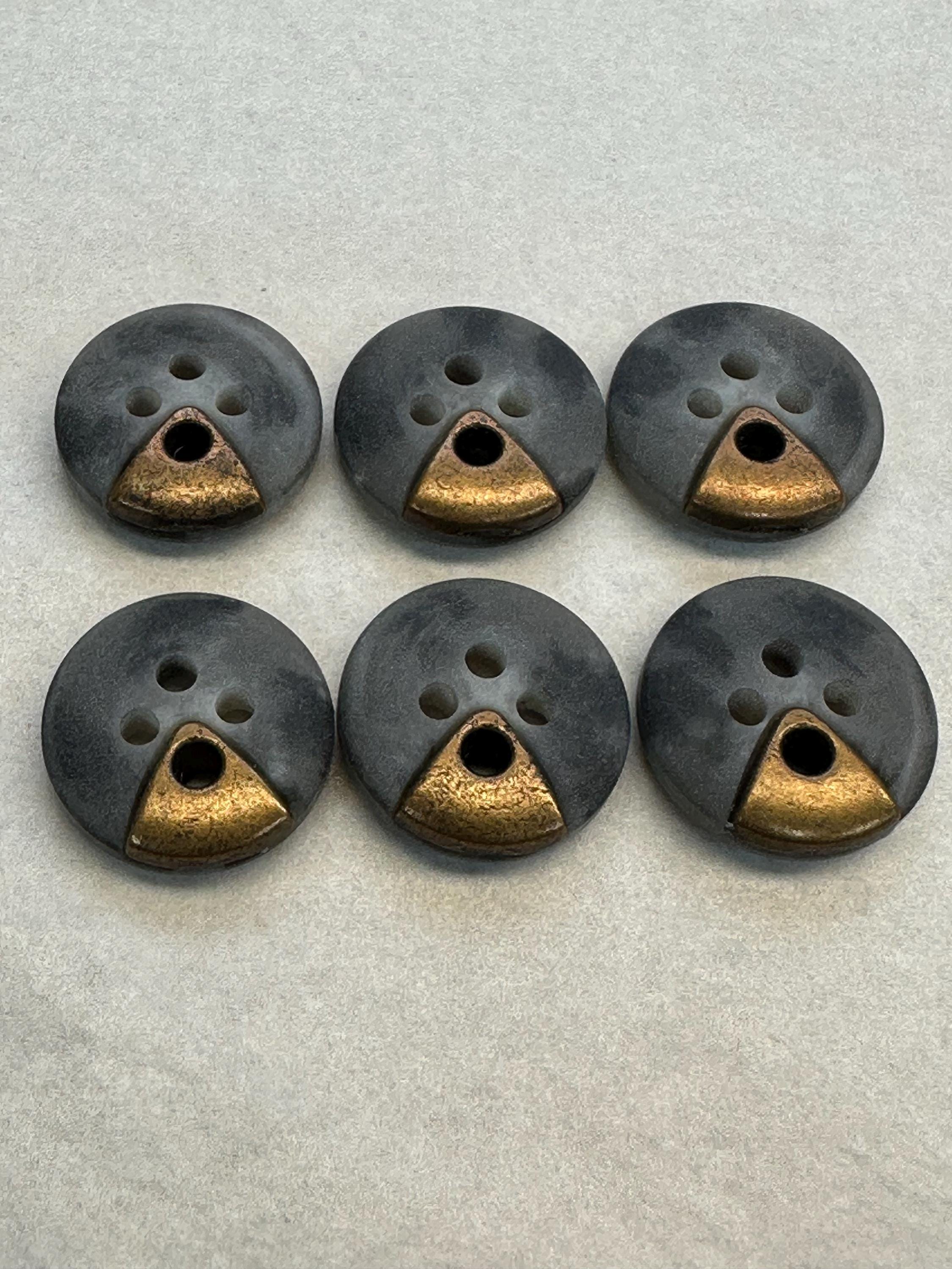 Boutons Métal Vintage 23 Mm 2 Trous - Pour Costumes, Cosplay, Artisanat, Made In France
