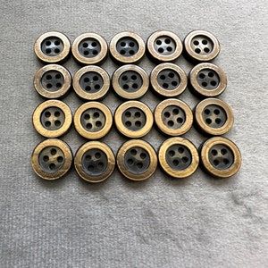 Perlmutt knöpfe braun klassischer Stil 12 mm ein 20er Set