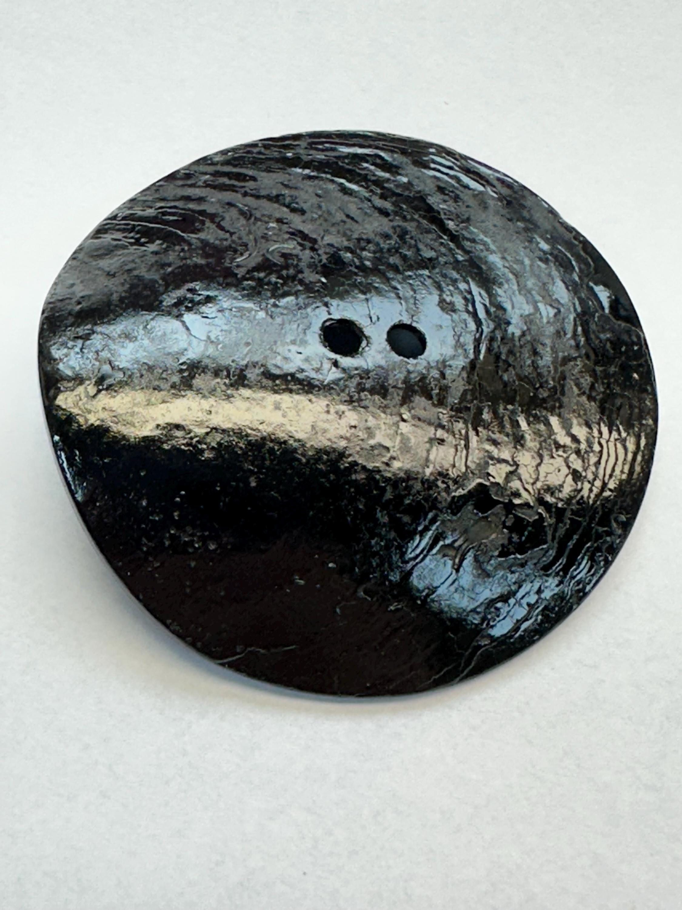 Black Button 50mm Sew-through Agoya Shell Sold Individually - Etsy