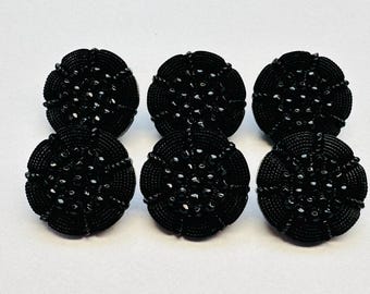 QUARKZMAN 12 Pezzi 32L Bottoni da Cucire 20mm (4/5) Bottone Cucito Artigianale Rotondo Piatto in Resina a 4 Fori per Pantaloni Giacche Uniformi Borse Uniforme Fai Da Te, Nero