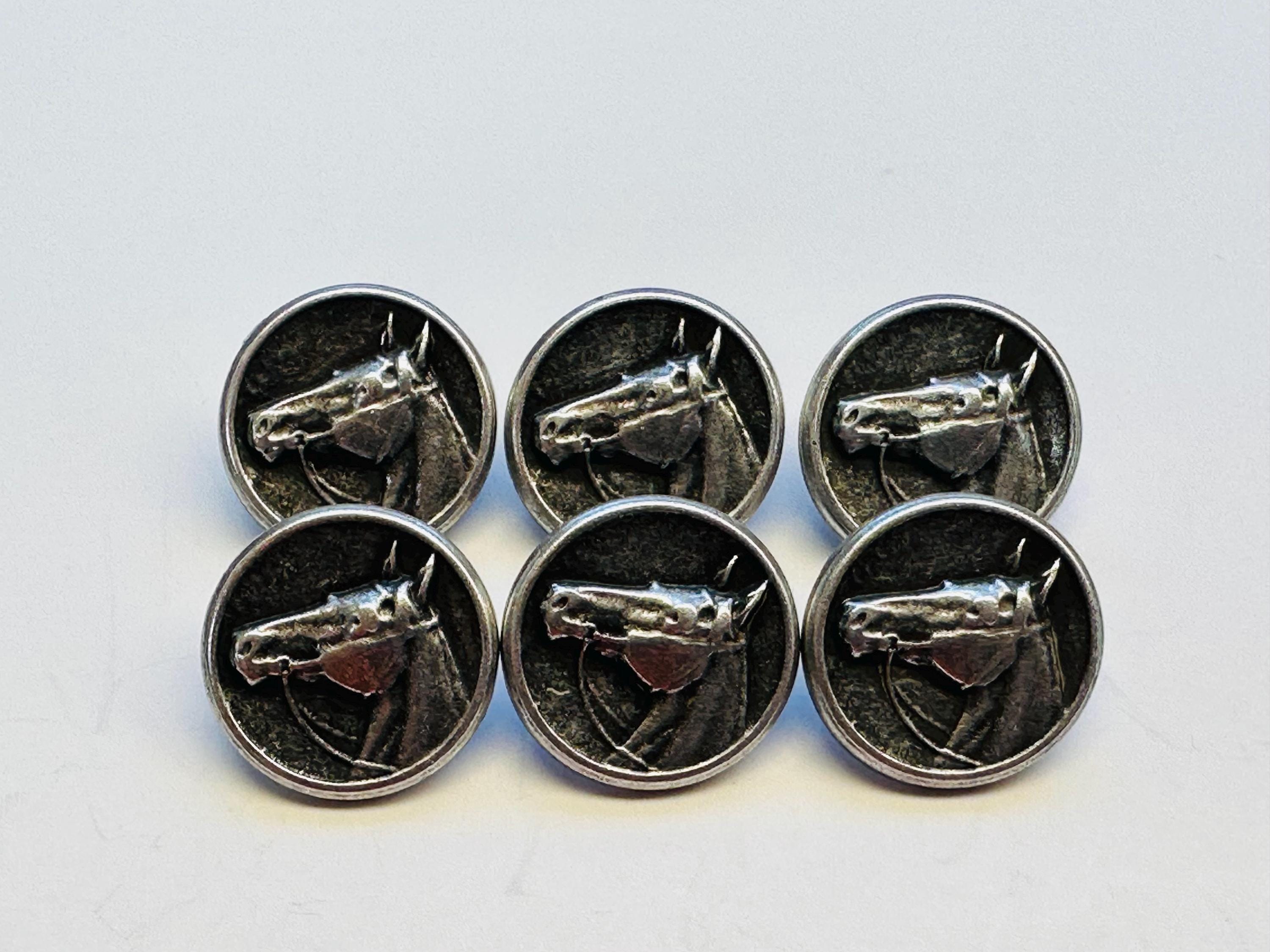 Lot de 20 boutons de rechange en métal pour blazer - Blanc argenté - Pour homme et femme