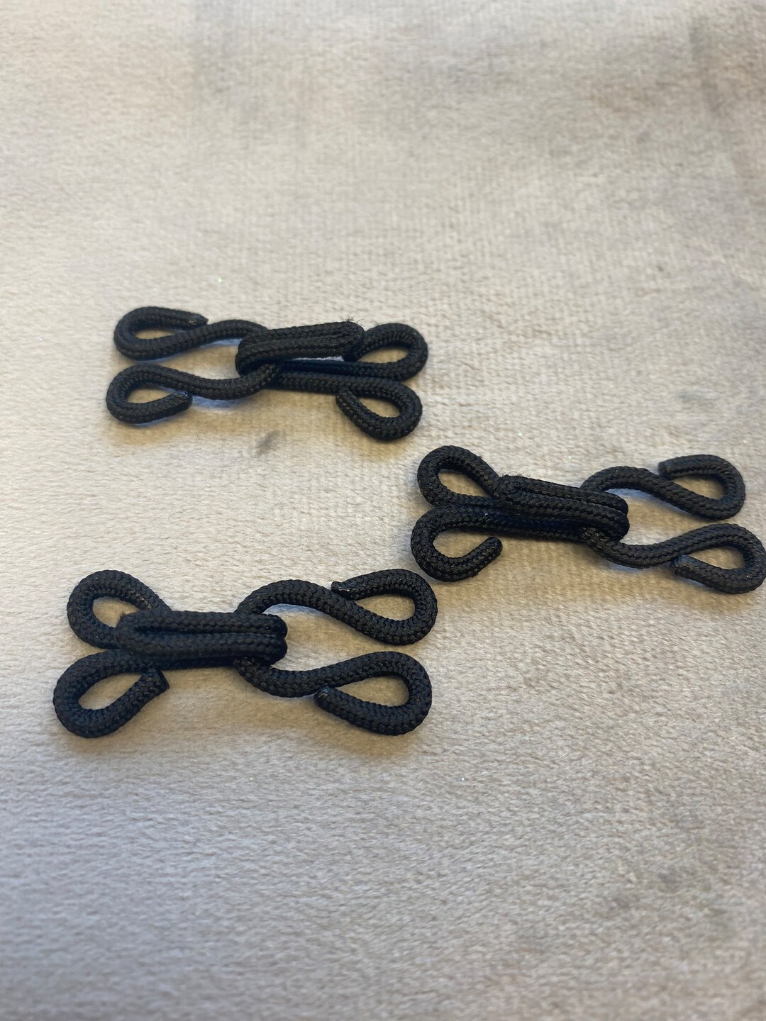 Fur Coat Hook and Eyes Black 40mm a Set of 3 Etsy