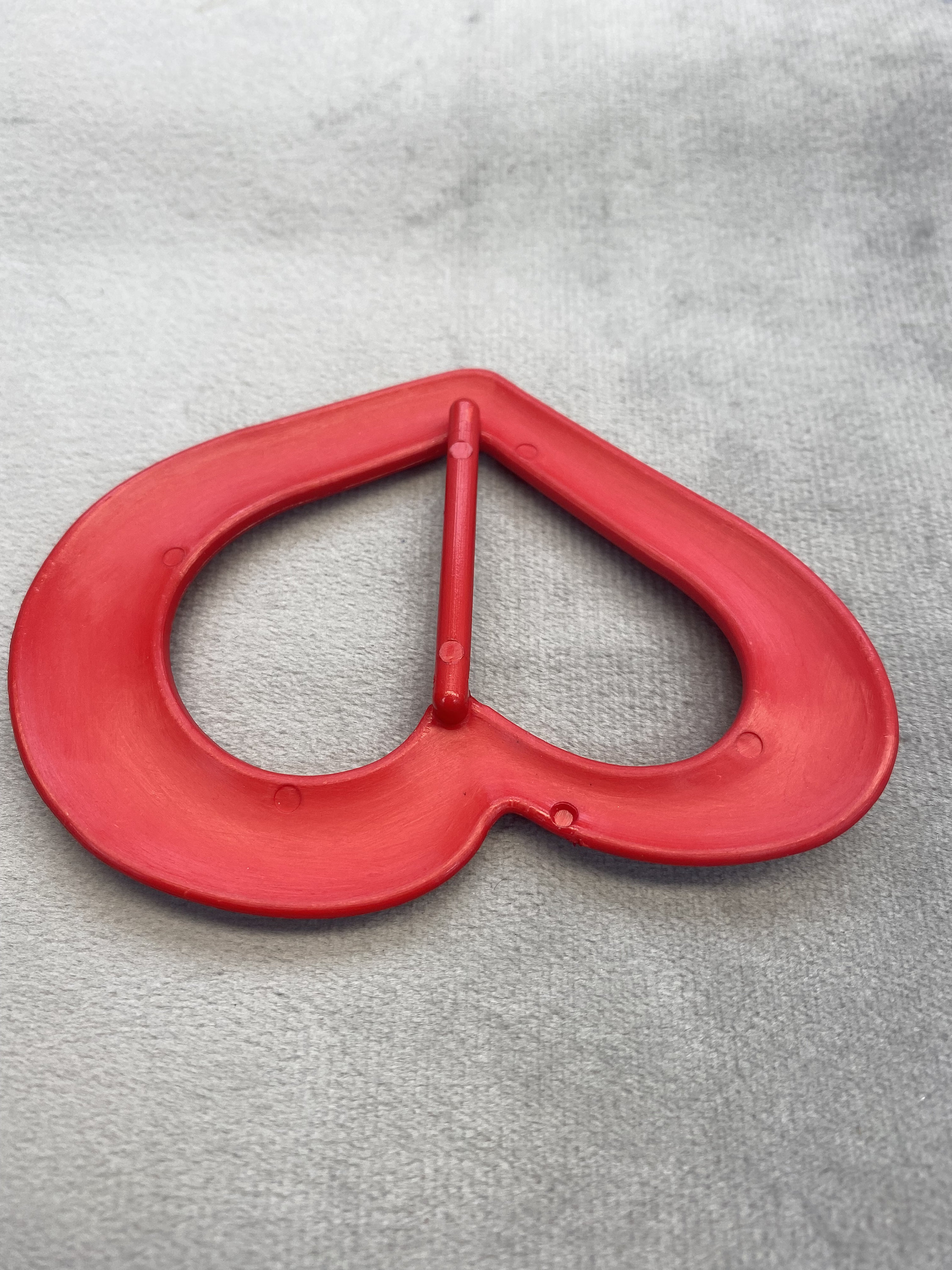 Heart Buckle Red Glossy Finish to Fit a Belt 33mm - Etsy