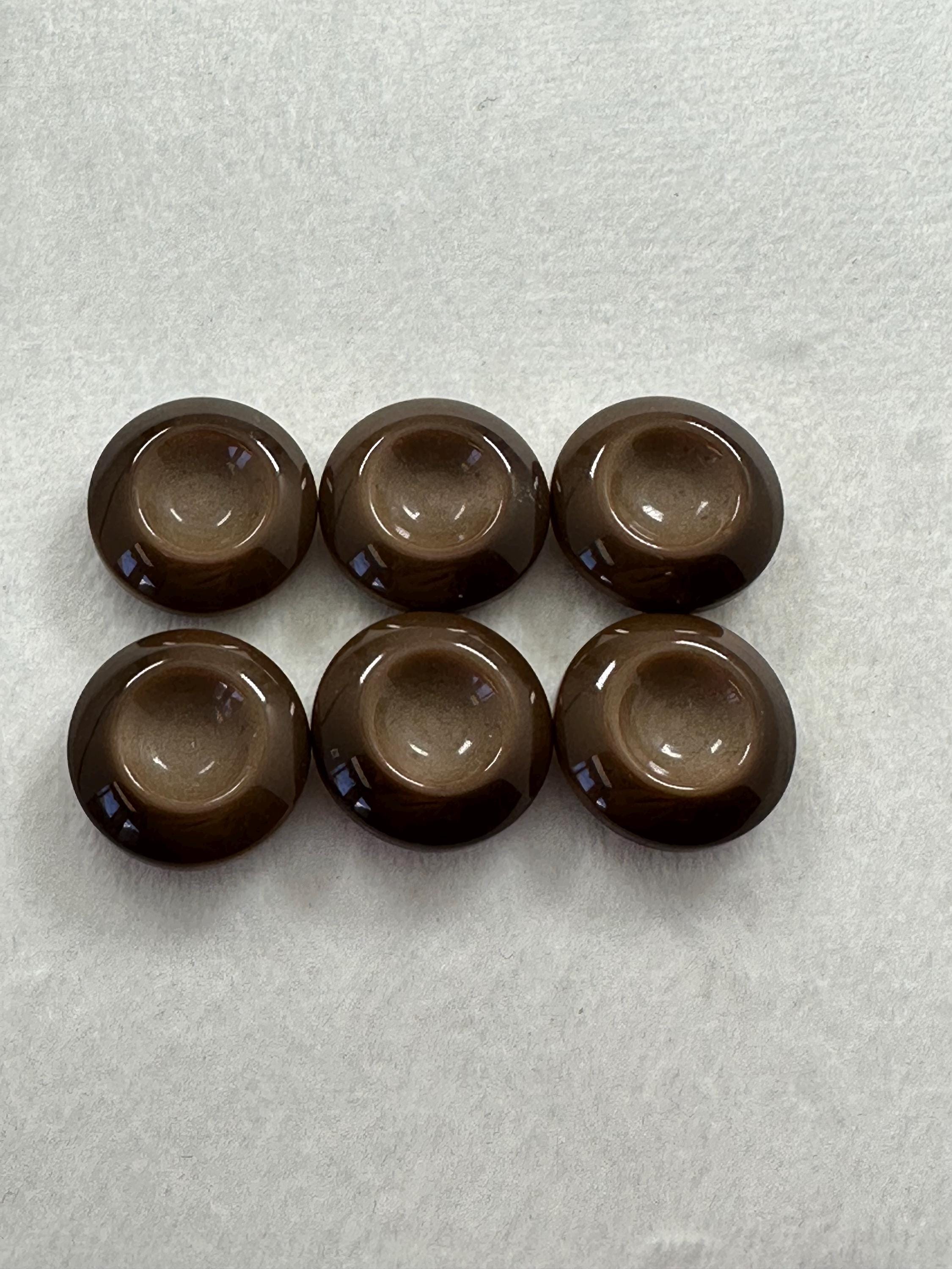 Obre Buttons Brown Ombre Buttons 17mm – Flat Shank Design – Set of 6 - Etsy