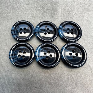 Suit buttons navy blue ombre 23mm a set of 6