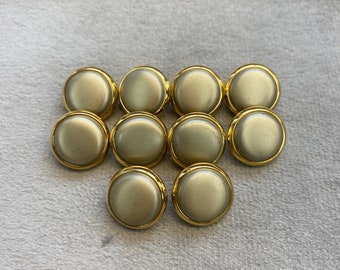 Metalen knopen two-tone13mm een set van 10 goud effect