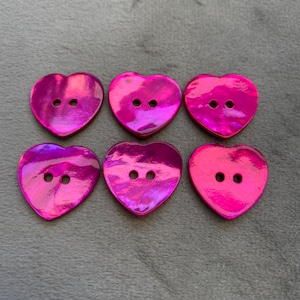 30 14mm Pink Heart Buttons Plastic Two Hole Buttons by Smileyboy | Michaels