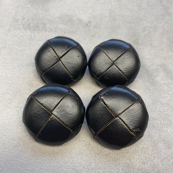 Faux Leather Buttons Etsy