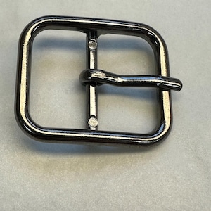 Metallschnalle mit einer Zacke aus geschwärztem Ton, passend für einen Gürtel 20 mm für Gürtel, Taschengurte, Basteln