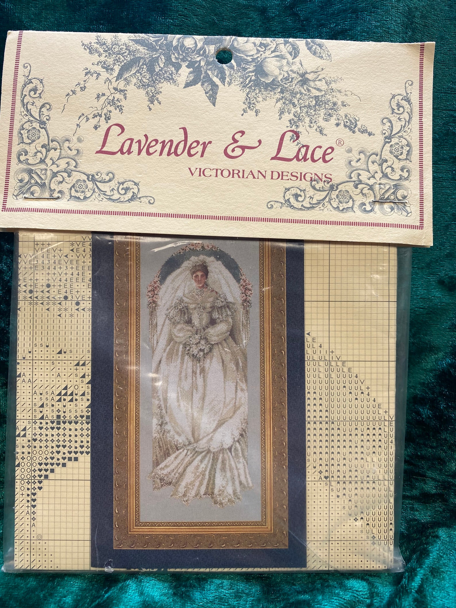 Vintage Lavender and Lace cross stitch chart White Lace | Etsy