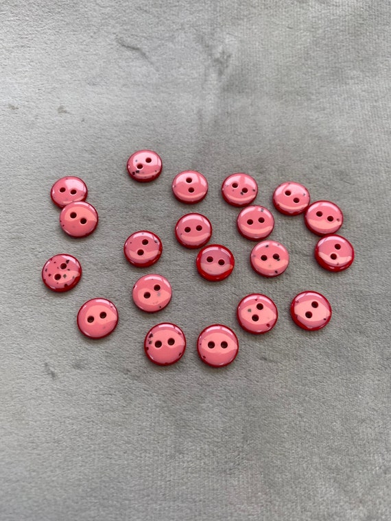 10, Red Buttons, Red Resin Buttons, 23mm Red Buttons, Coat Buttons