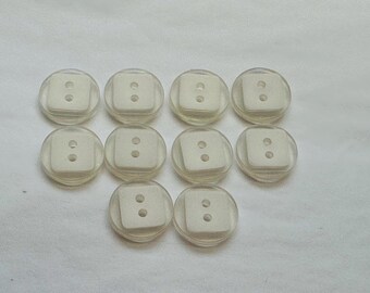 Lot De 6 Boutons Transparents Motif Fleurs - Pour Couture Et Loisirs Créatifs, Neuf