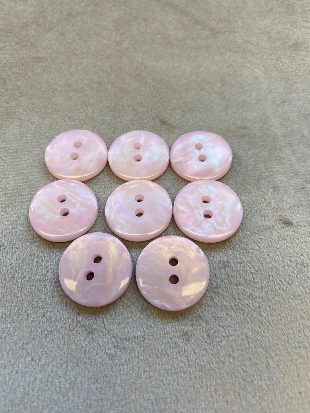 Iridescent Buttons Lilac Pearly Finish 17mm a Set of 8 Etsy