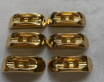 Toggle buttons gold tone chunky design 39mm a set of 6