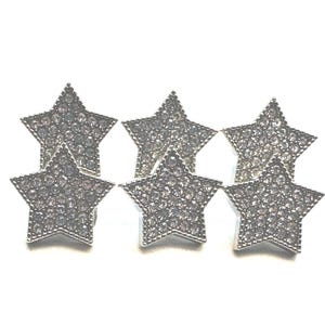 6 Knöpfe mit silberfarbenem Metallschaft