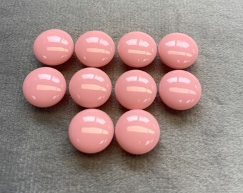 Glossy buttons pink 10mm a set of 10