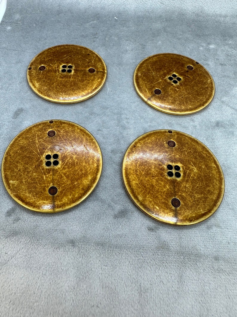 Large buttons gold tone distressed effect 52mm a set of 4 image 2