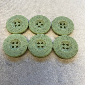 Matt buttons green stone effect 24mm a set of 6