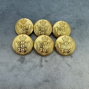 Golden Color Metal Shank Buttons, Gold Color, Striped Pattern, Retro  Vintage Style, for Sewing Sweater Blazer Jacket, 15mm, 0.6inch, Round -   Canada