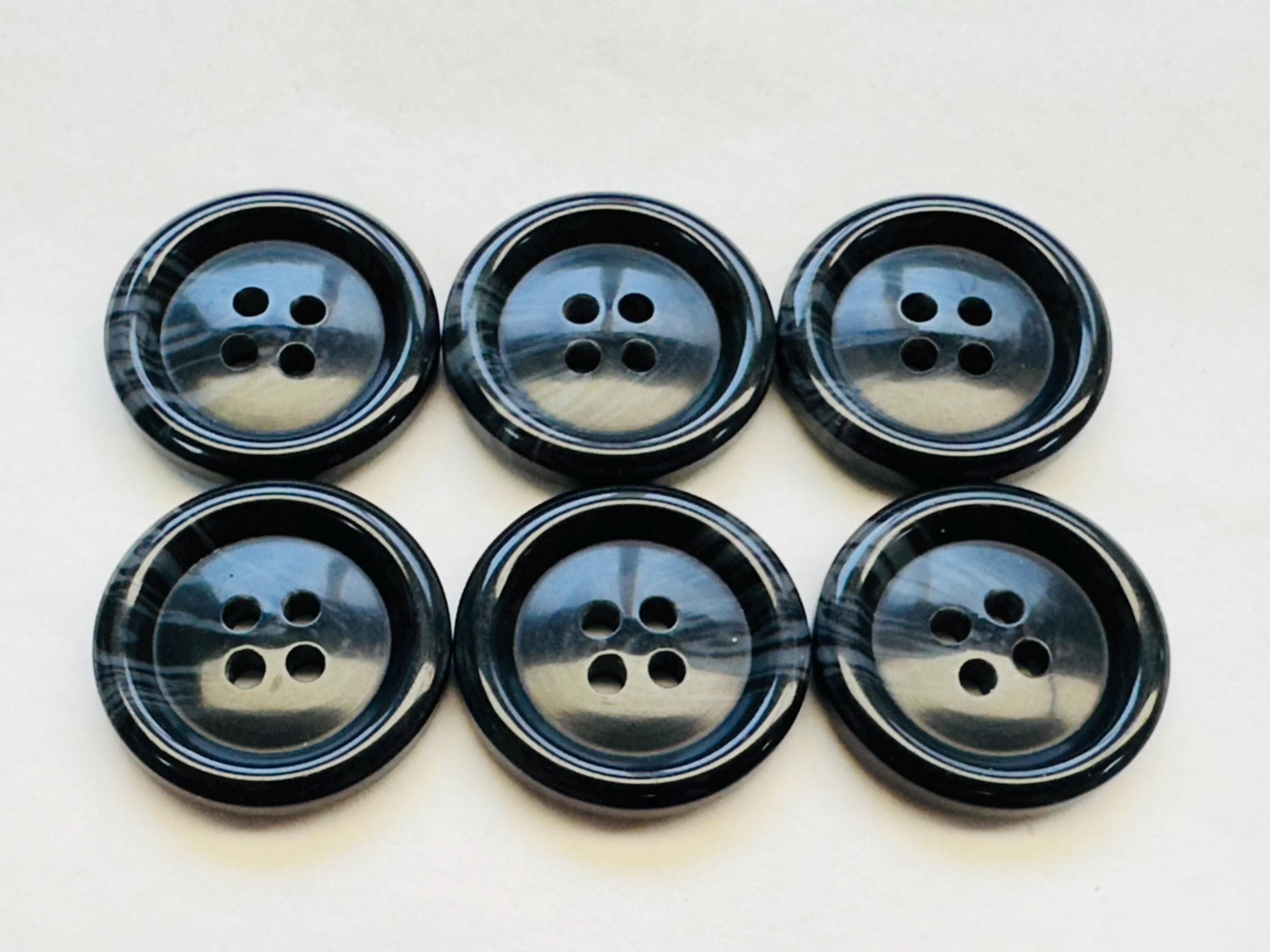 Obre Buttons Black Ombre Glossy Suit Buttons: 23mm Set of 6 - Etsy