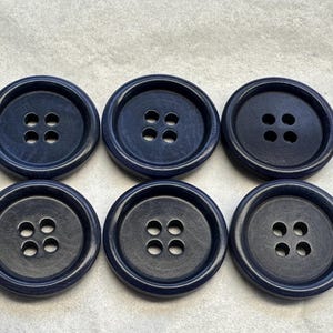 Navy buttons 20mm a set of six soft sheen finish
