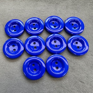 Botones azul real de 23 mm, juego de 10