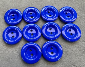 Boutons bleu roi 23 mm le lot de 10