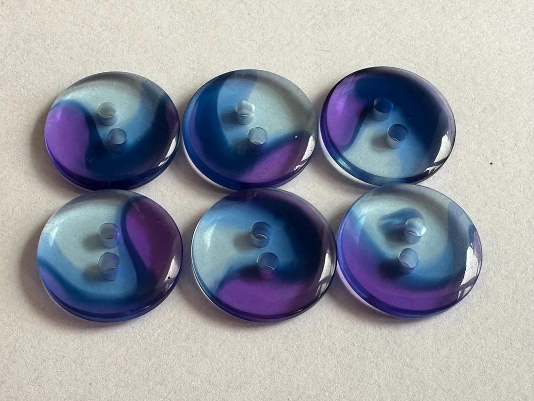 Obre Buttons Blue Ombre Buttons: 18mm Two-hole Sew-through, Set of 6 - Etsy