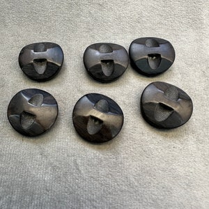 Vintage horn buttons 23mm a set of 6 image 2