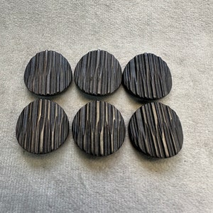 Vintage horn buttons 23mm a set of 6 image 1