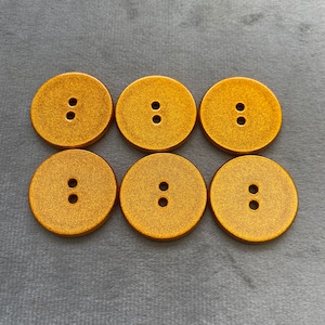 Botões brilhantes laranja 24 mm conjunto de 6