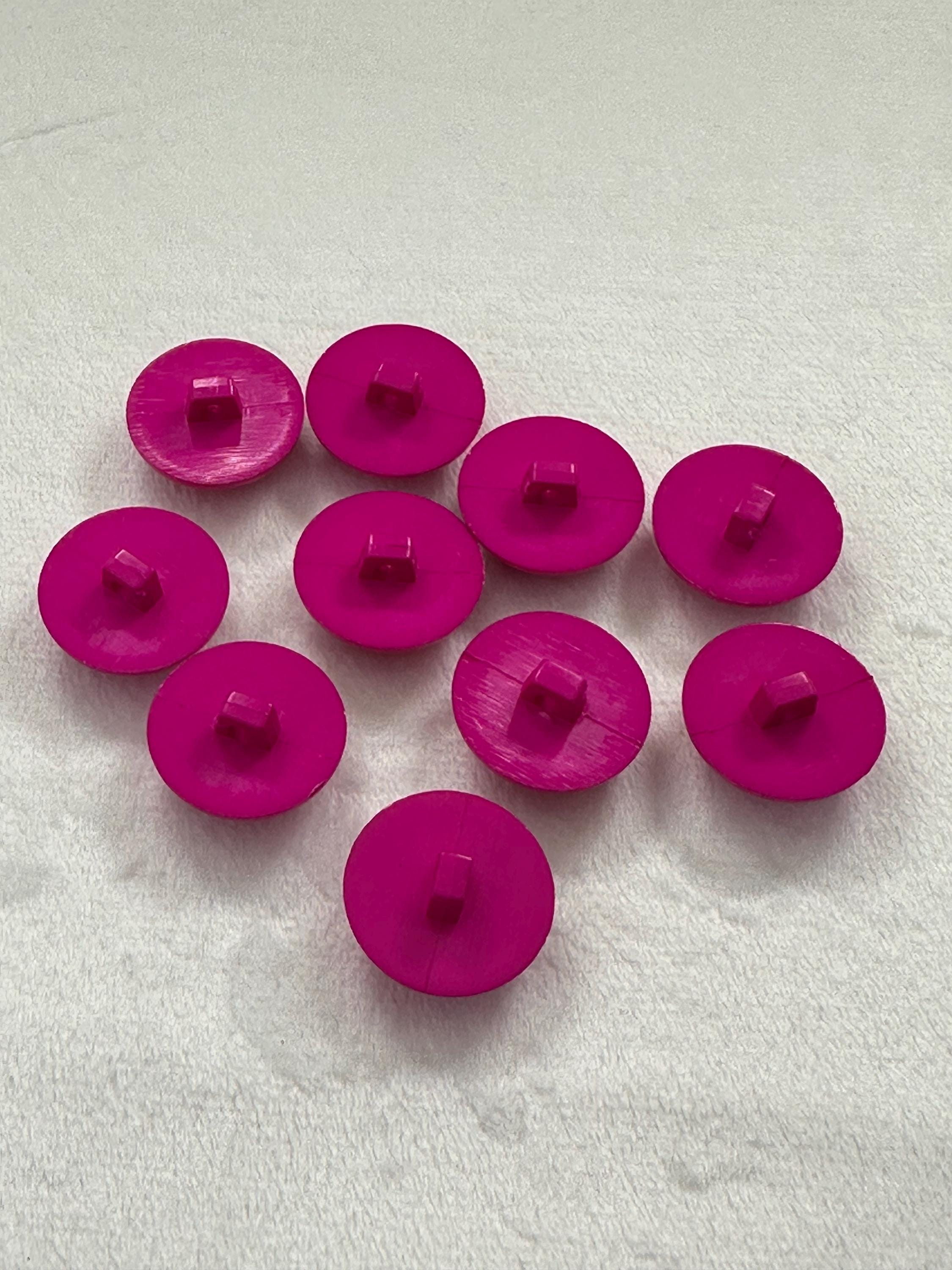 Lot De Boutons Roses - Taille Environ 1,3 Cm - Occasion - Idéal Pour La Customisation Ou Le Remplacement