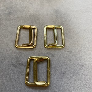Waistcoat buckles gold tone slide design a set of 3