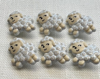 Sheep Buttons 20mm – Novelty Sewing Buttons – Set of 6