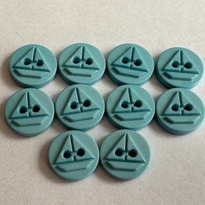 Hand-Dyed Blue Sailing Yacht Buttons: Cornish Nautical Design
