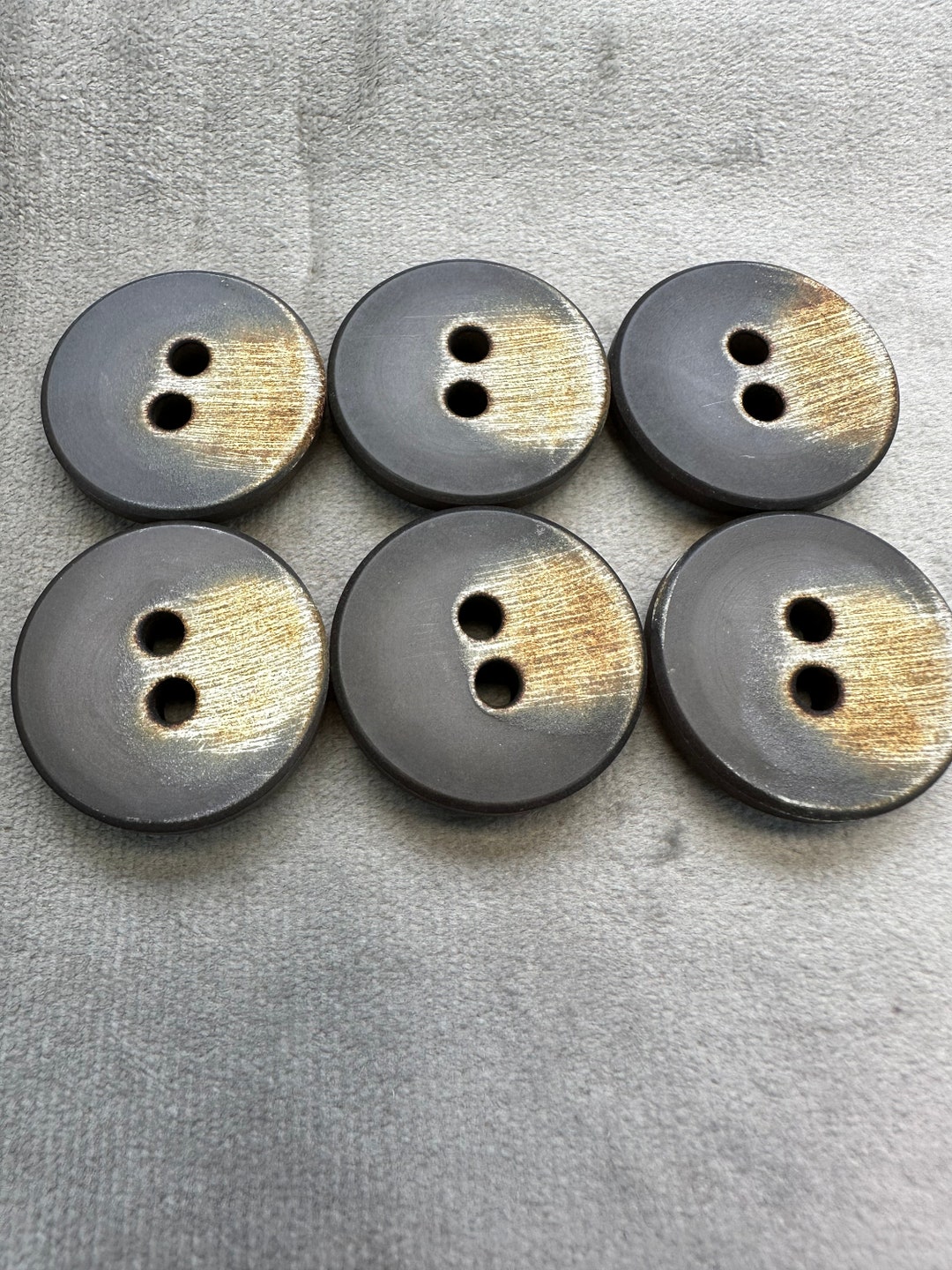 Obre Buttons Brown Buttons 27mm Ombre Effect a Set of 6 - Etsy
