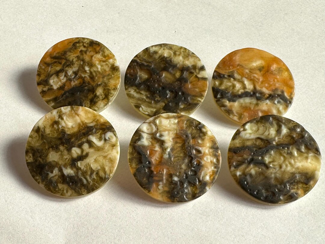 Stone For Button Color Stone-effect Multicoloured Buttons: 28mm Shank Buttons, Set of 6 - Etsy