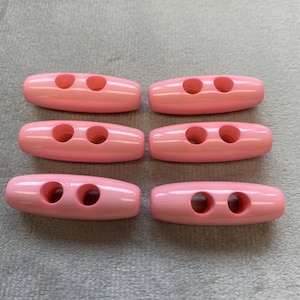 Botões de alternância acabamento rosa brilhante 30 mm conjunto de 6