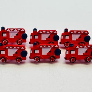 Fire Engine buttons 23mm on a shank novelty design by Dill a set of six