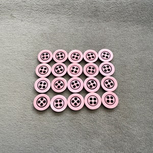 Ombre buttons pink and black 10mm a set of 20