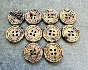 Iridescent buttons brown 18mm a set of 10