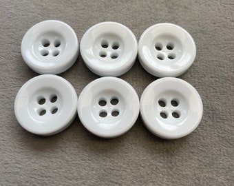 Micro Mini Round White Buttons by Dress It Up