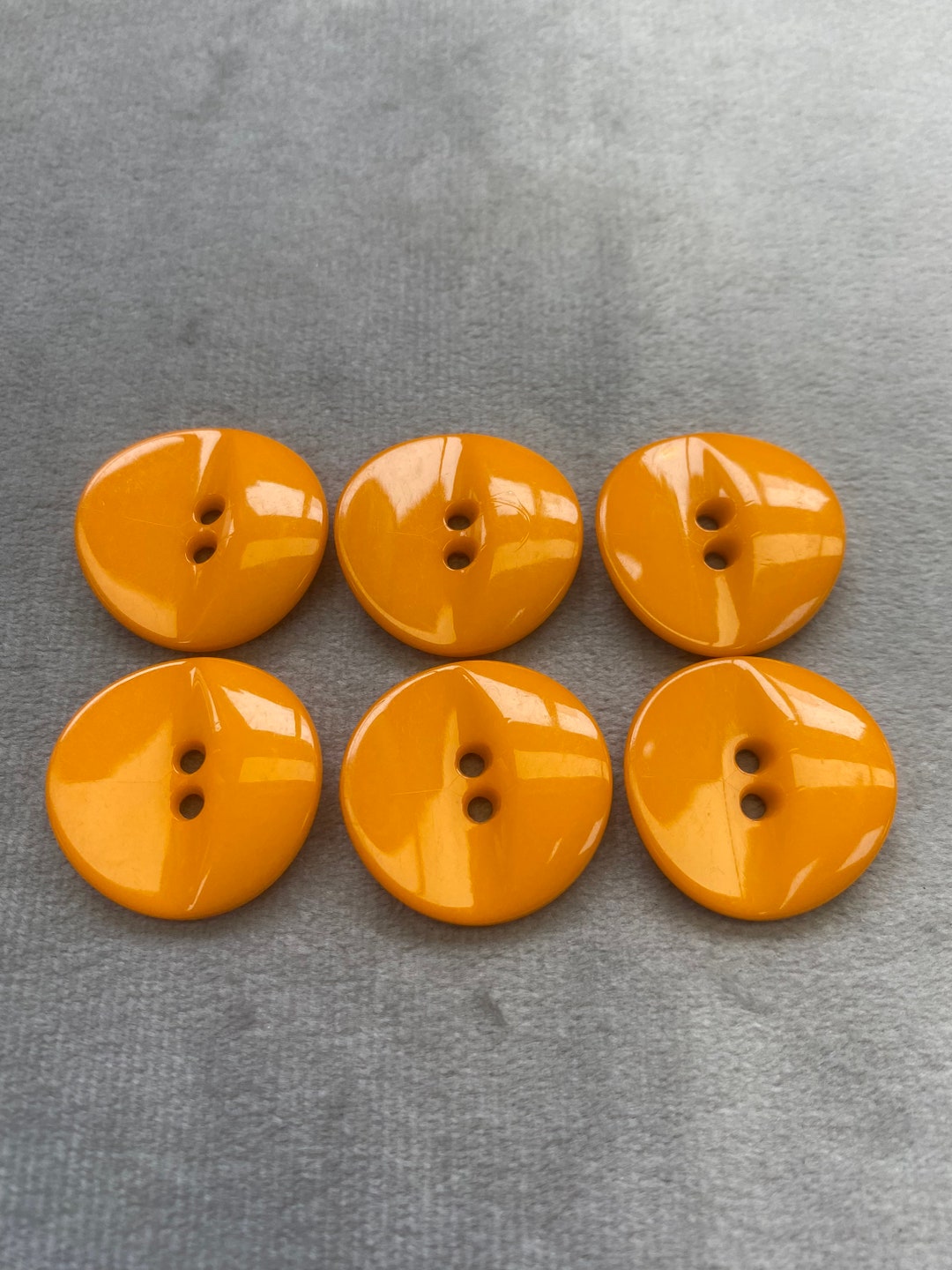 Glossy Buttons Orange Asymmetric Design 22mm a Set of 6 - Etsy